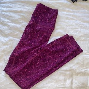 Lululemon purple patterned leggings
